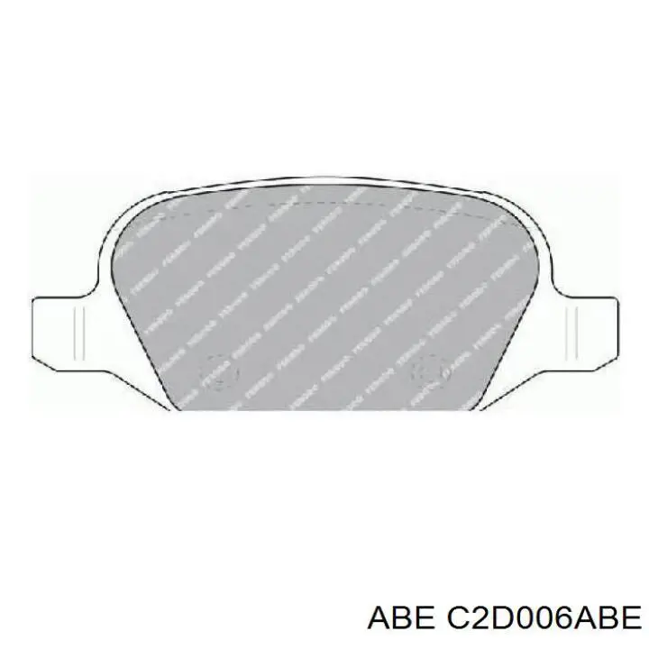 C2D006ABE ABE колодки гальмові задні, дискові