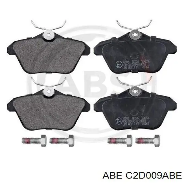 C2D009ABE ABE колодки гальмові задні, дискові