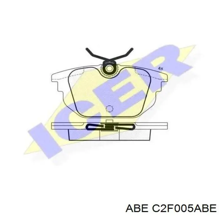 Задні гальмівні колодки C2F005ABE ABE