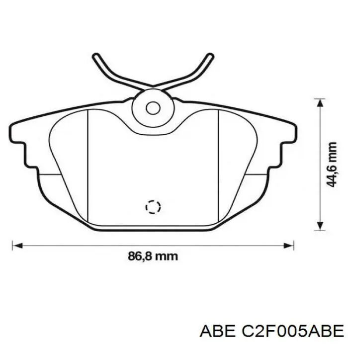 C2F005ABE ABE колодки гальмові задні, дискові