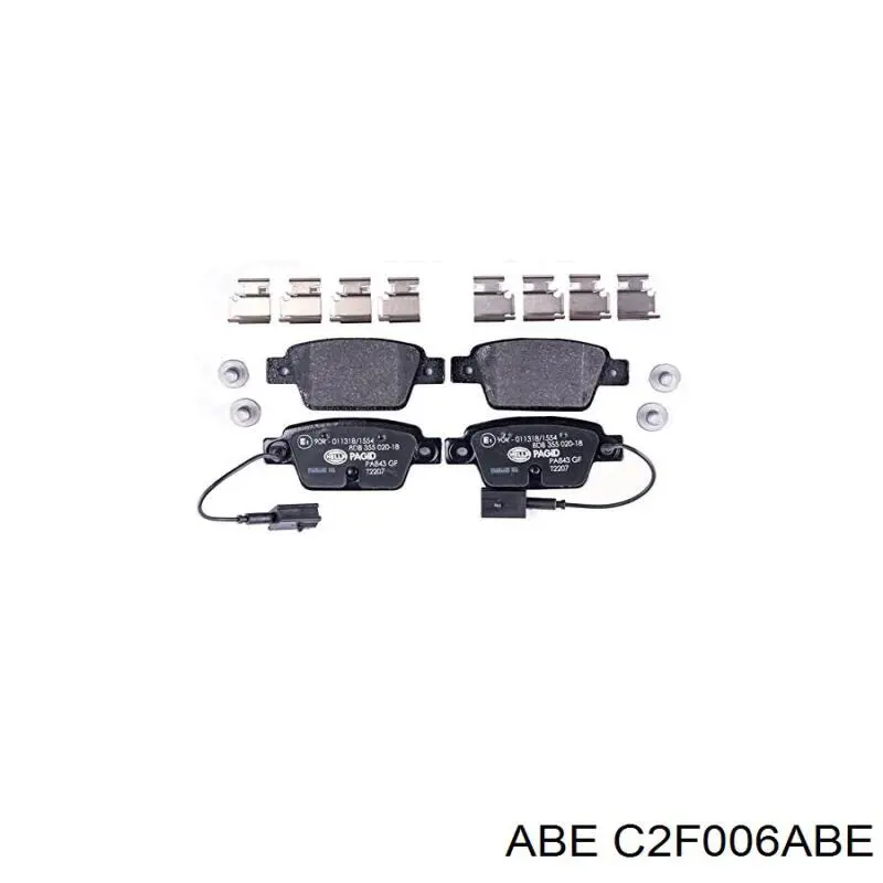 C2F006ABE ABE колодки гальмові задні, дискові