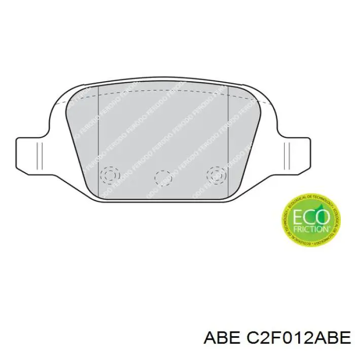 C2F012ABE ABE Колодки гальмівні задні, дискові