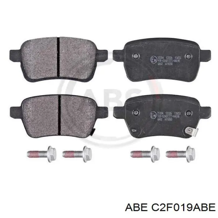 C2F019ABE ABE колодки гальмові задні, дискові