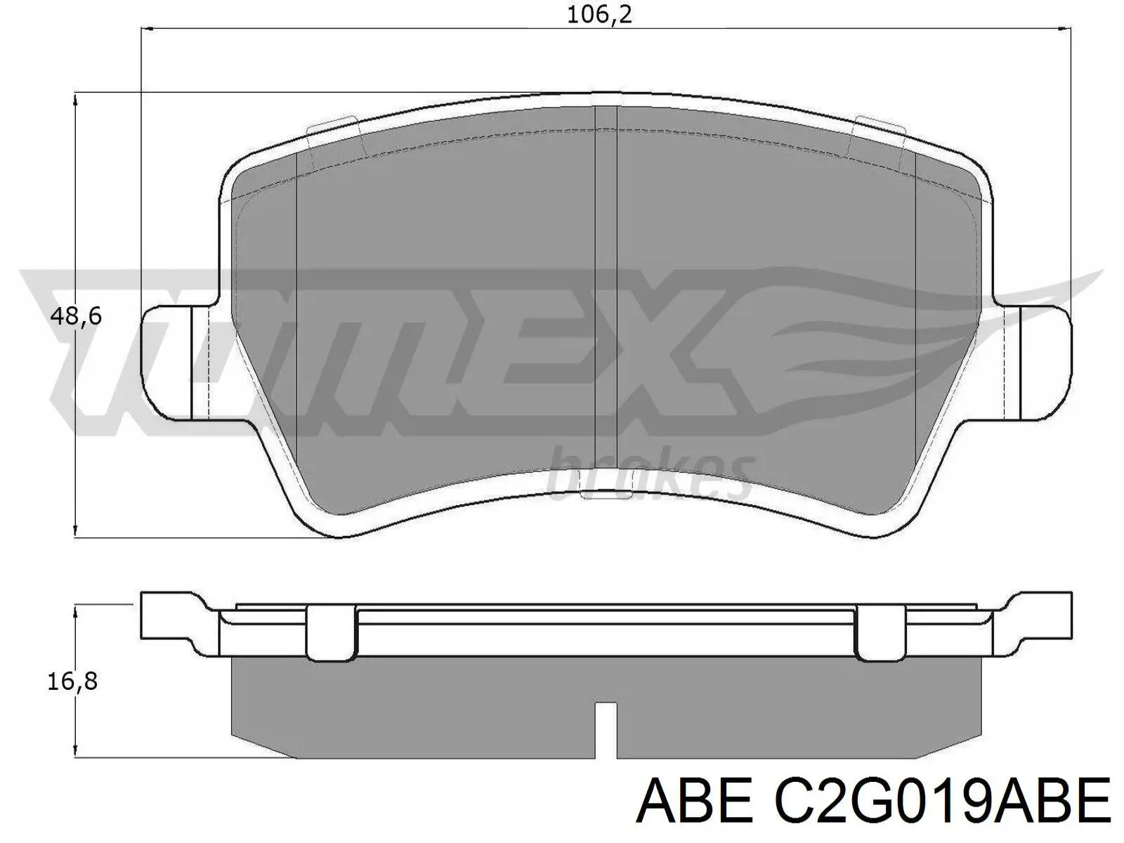 Купити C2G019ABE ABE Задні колодки