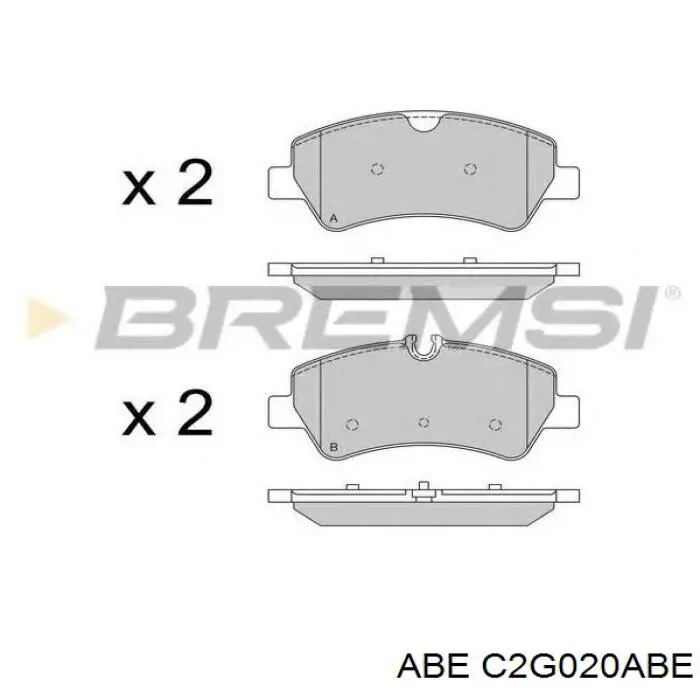 Купити C2G020ABE ABE Задні колодки