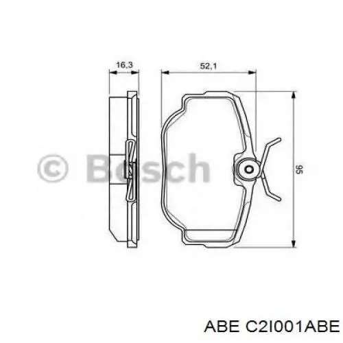 Задні гальмівні колодки C2I001ABE ABE
