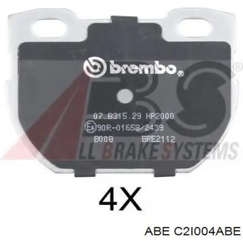 Задні гальмівні колодки ABE C2I004ABE ціна, від 22.40 USD