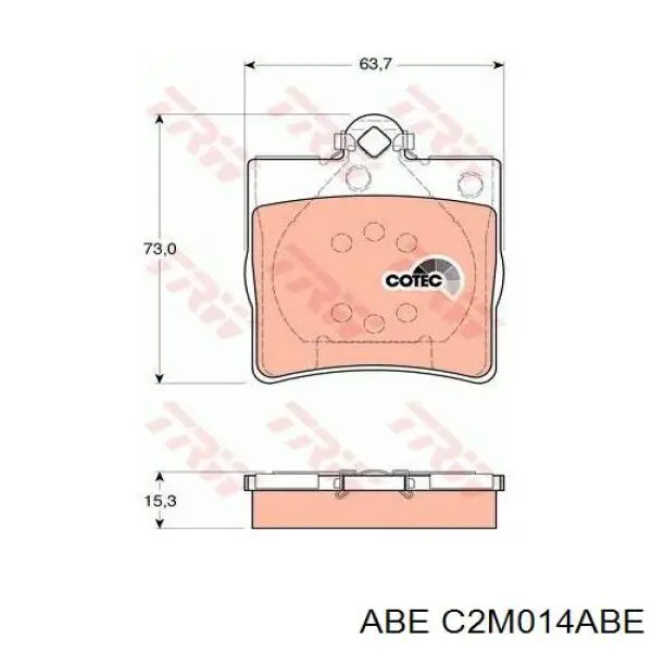 Задні гальмівні колодки ABE C2M014ABE ціна, від 12.17 USD