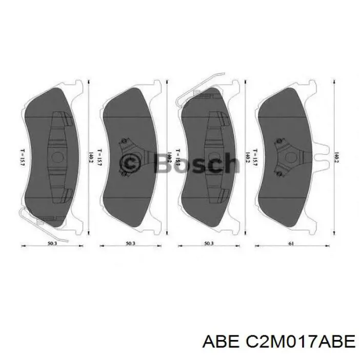 Купити C2M017ABE ABE Задні колодки