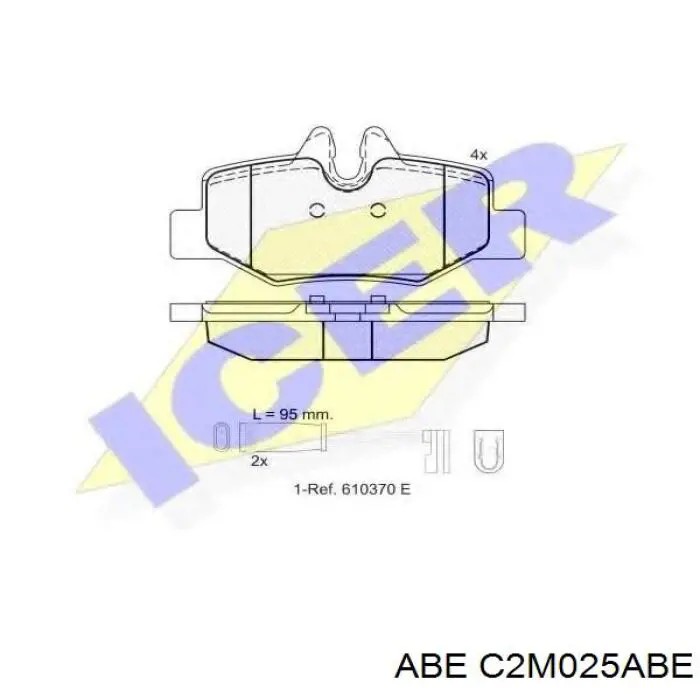 Задні дискові колодки ABE C2M025ABE