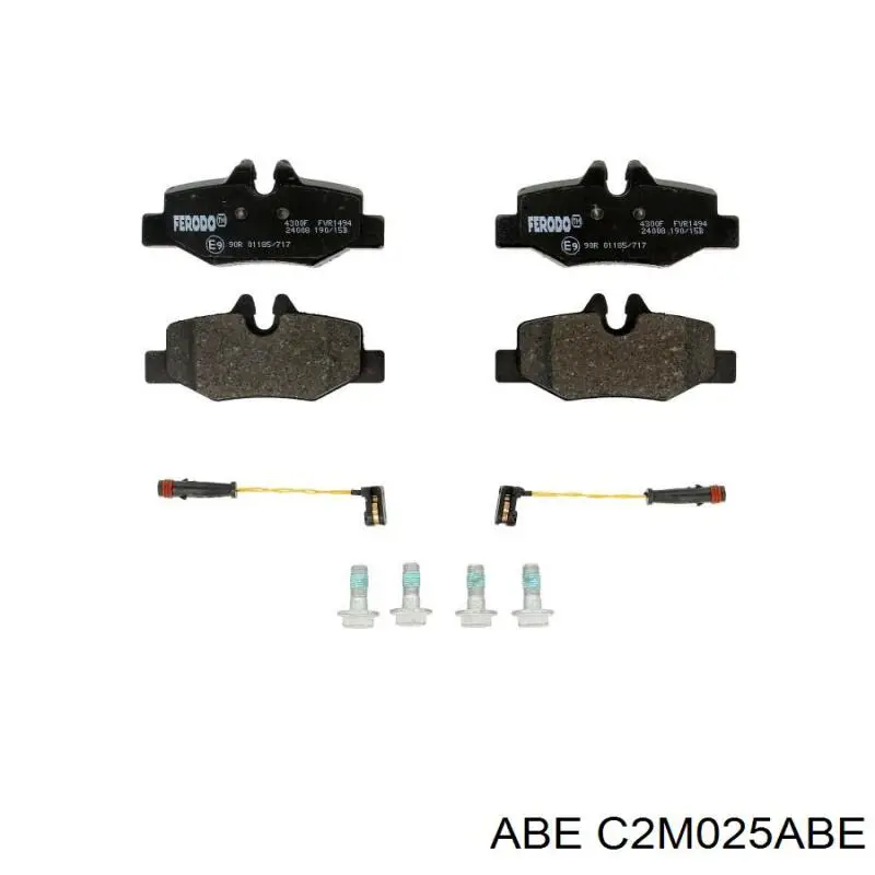 C2M025ABE ABE Колодки гальмівні задні, дискові