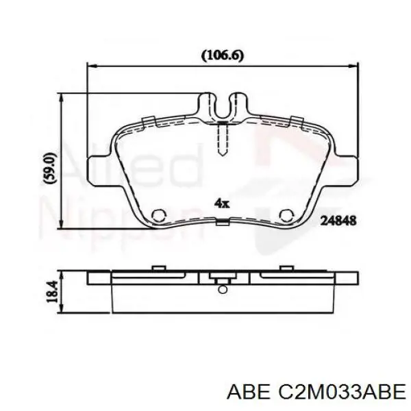 Задні дискові колодки ABE C2M033ABE