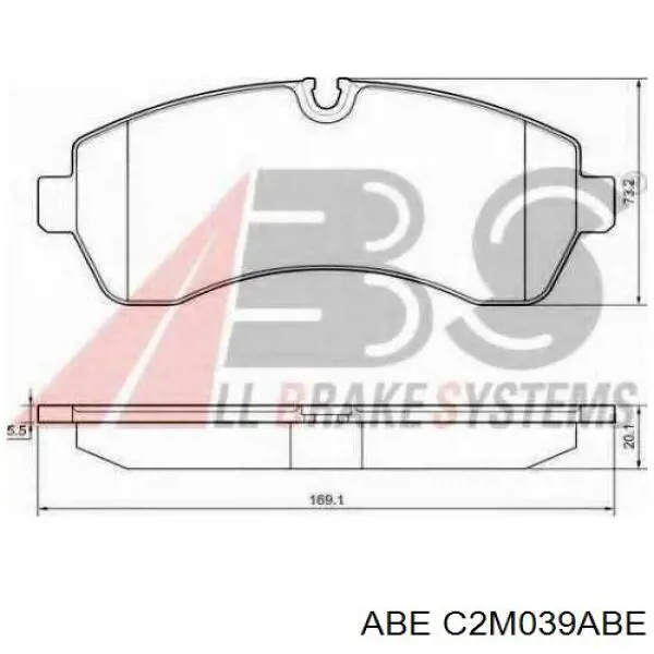 Задні гальмівні колодки ABE C2M039ABE ціна, від 29.57 USD
