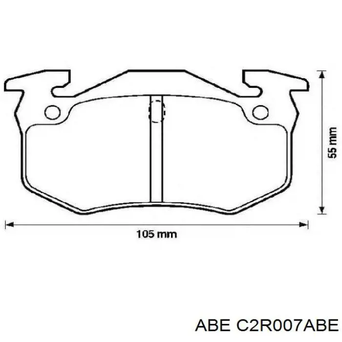 Задні гальмівні колодки C2R007ABE ABE