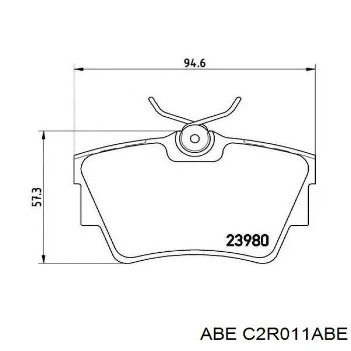 Задні гальмівні колодки ABE C2R011ABE ціна, від 15.82 USD