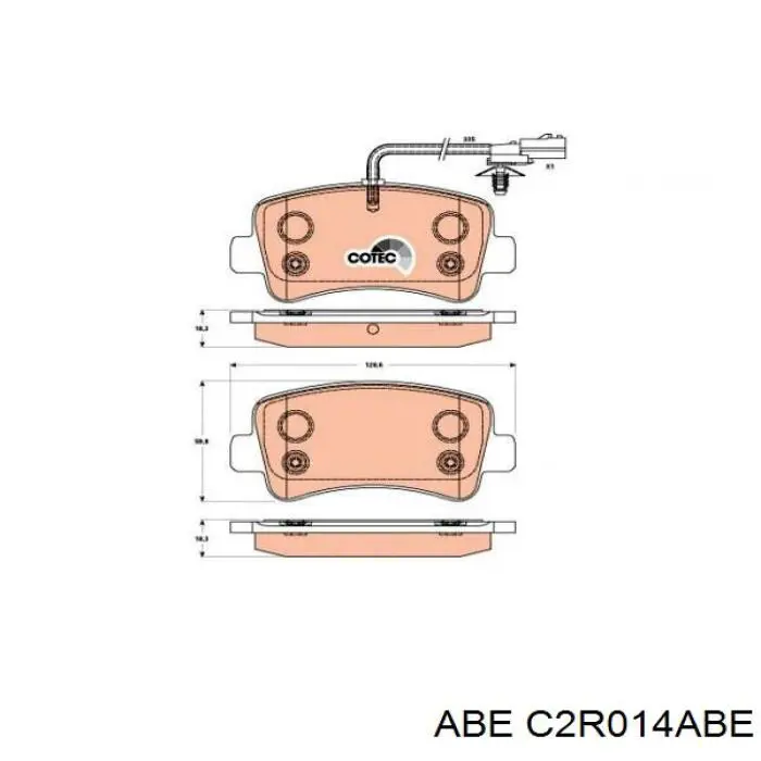 Купити C2R014ABE ABE Задні колодки