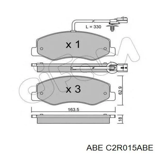 Задні гальмівні колодки ABE C2R015ABE ціна, від 25.91 USD