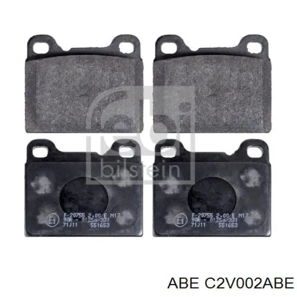 Задні гальмівні колодки ABE C2V002ABE ціна, від 13.19 USD