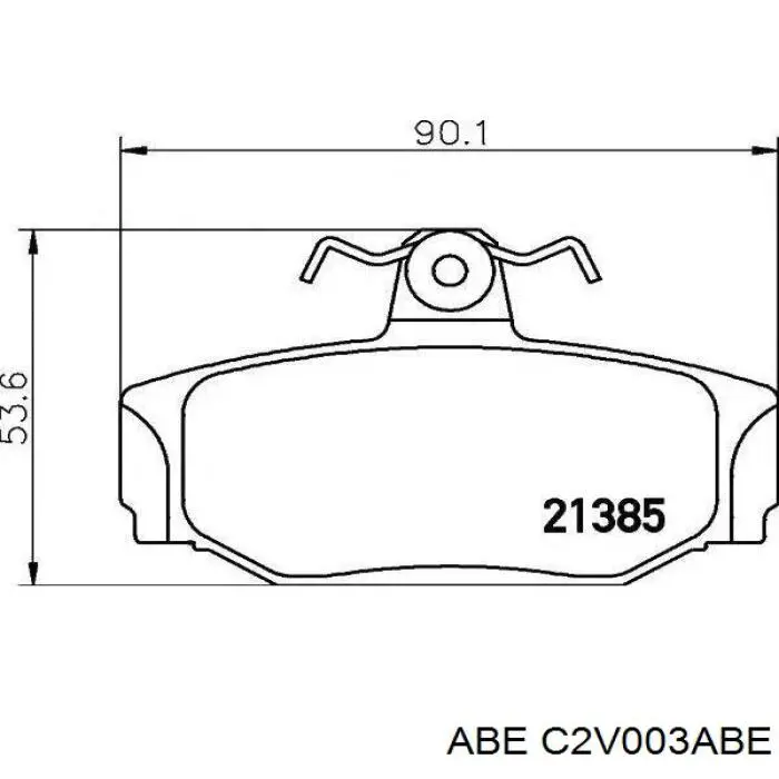 Задні гальмівні колодки C2V003ABE ABE