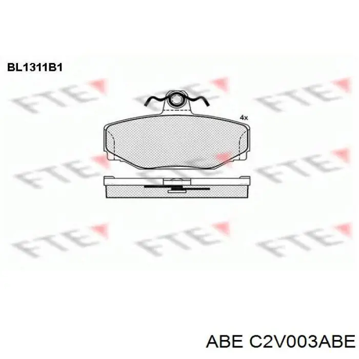 Задні дискові колодки ABE C2V003ABE