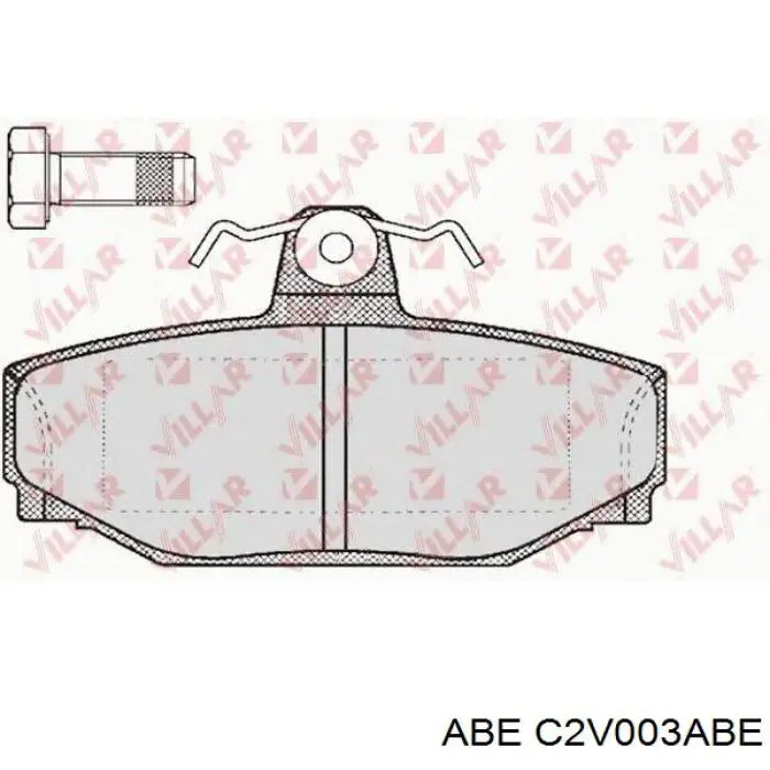 C2V003ABE ABE Колодки гальмівні задні, дискові