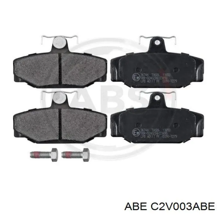 C2V003ABE ABE колодки гальмові задні, дискові