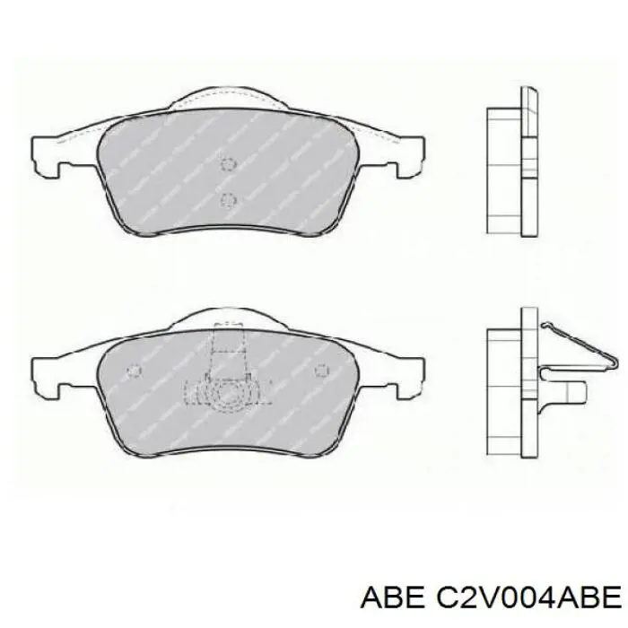 Задні гальмівні колодки C2V004ABE ABE