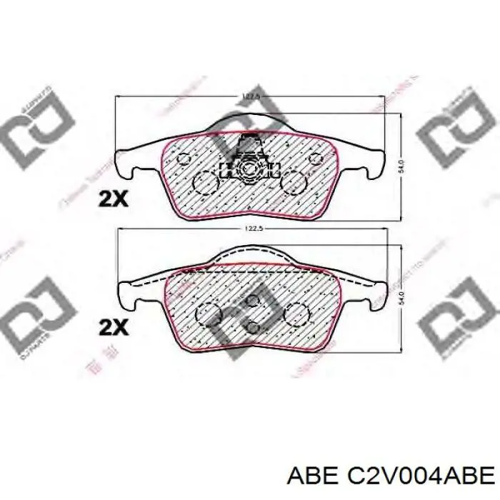 Задні гальмівні колодки ABE C2V004ABE ціна, від 16.57 USD
