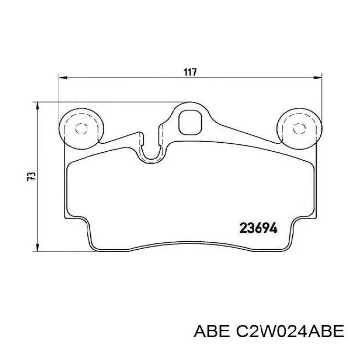 Купити C2W024ABE ABE Задні колодки