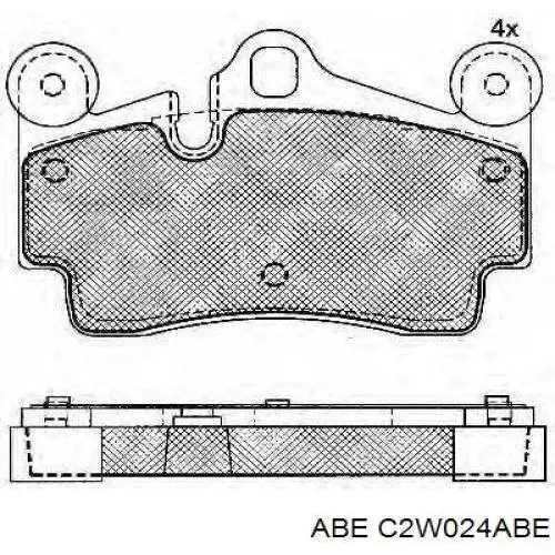 C2W024ABE ABE Колодки гальмівні задні, дискові