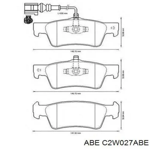 Задні гальмівні колодки ABE C2W027ABE ціна, від 28.52 USD