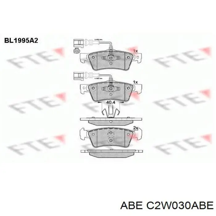 Купити C2W030ABE ABE Задні колодки