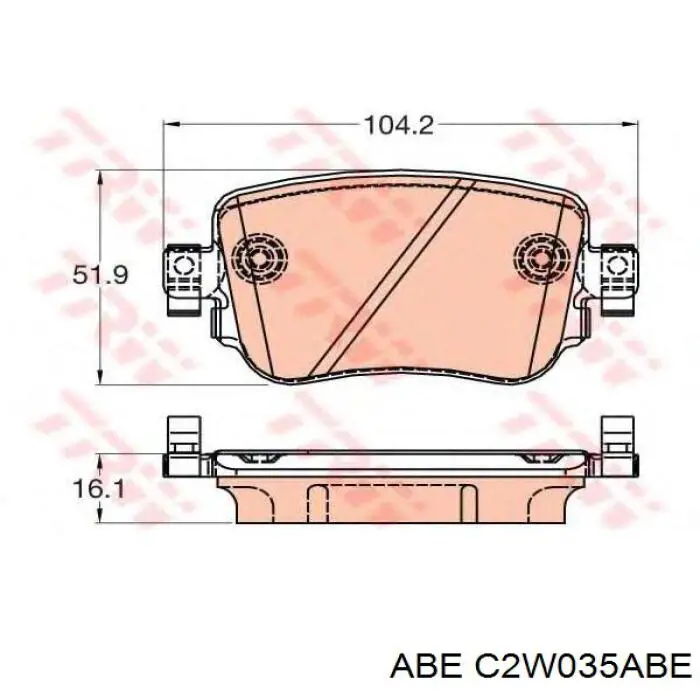 Купити C2W035ABE ABE Задні колодки