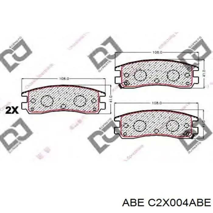 Задні дискові колодки ABE C2X004ABE