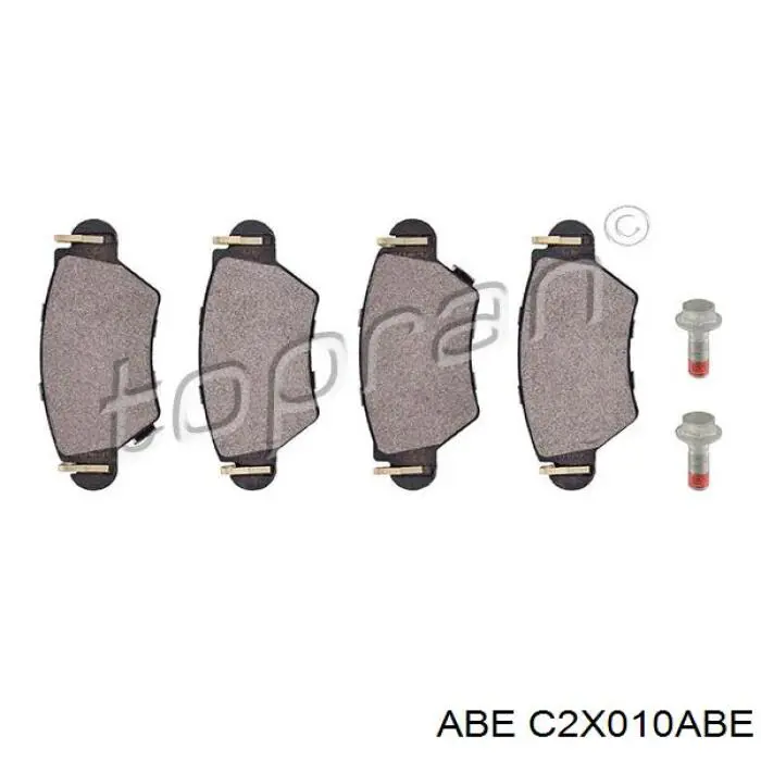 C2X010ABE ABE Колодки гальмівні задні, дискові