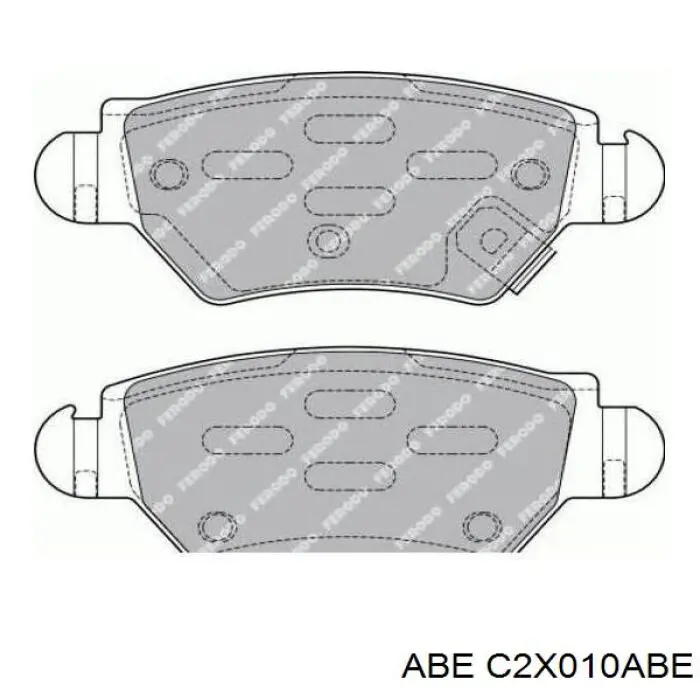 Задні гальмівні колодки ABE C2X010ABE ціна, від 14.68 USD