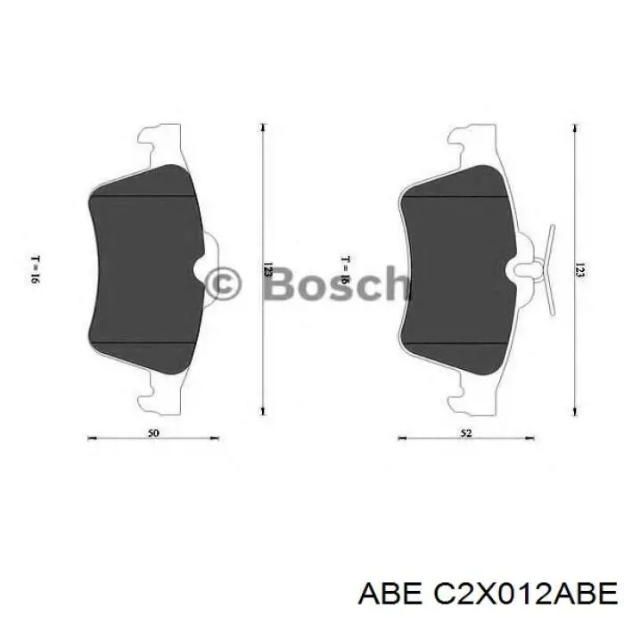 Купити C2X012ABE ABE Задні колодки