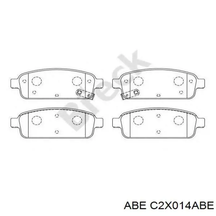 Задні гальмівні колодки C2X014ABE ABE