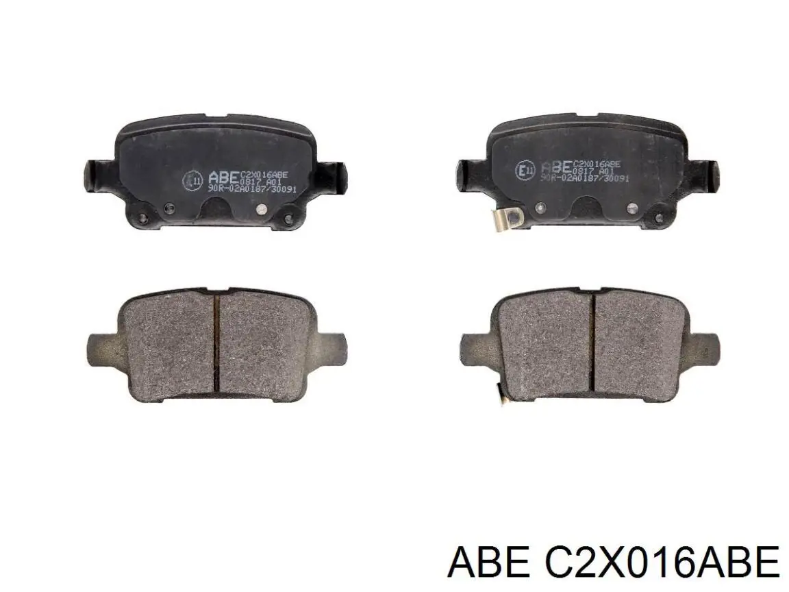 C2X016ABE ABE колодки гальмові задні, дискові