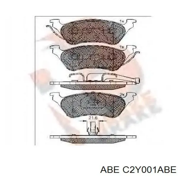 Купити C2Y001ABE ABE Задні колодки