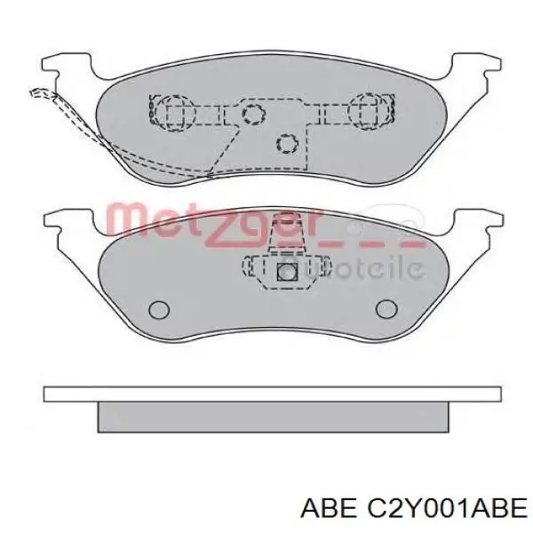 Задні гальмівні колодки C2Y001ABE ABE