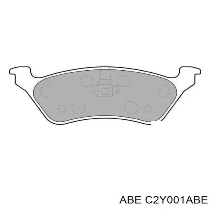 Задні гальмівні колодки ABE C2Y001ABE ціна, від 21.96 USD