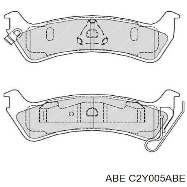 C2Y005ABE ABE колодки гальмові задні, дискові