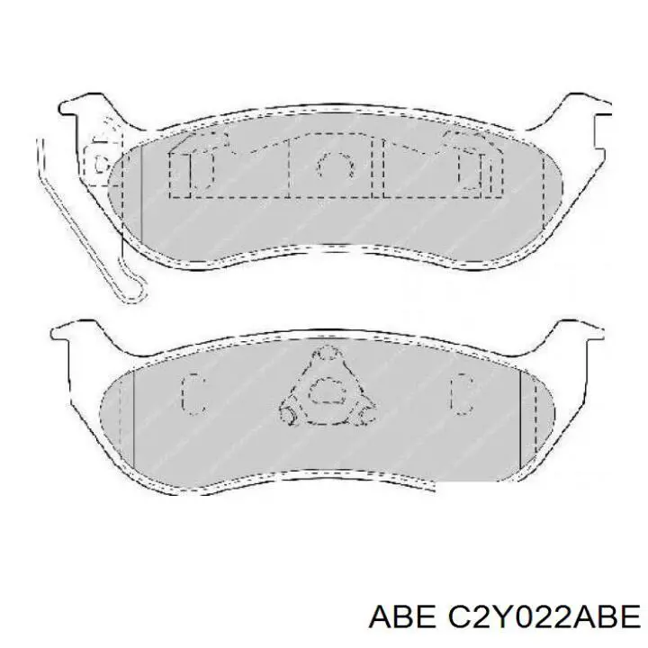 Задні гальмівні колодки ABE C2Y022ABE ціна, від 22.50 USD