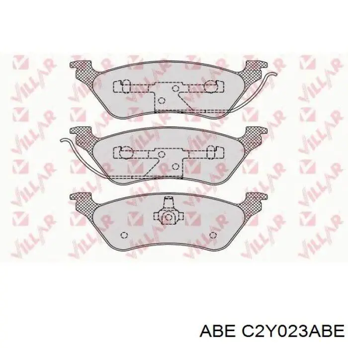 C2Y023ABE ABE Колодки гальмівні задні, дискові