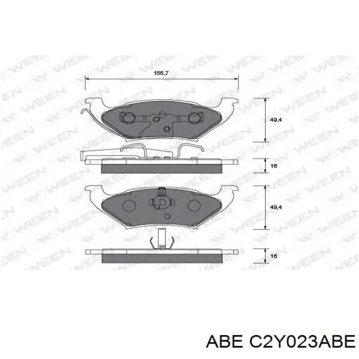 Купити C2Y023ABE ABE Задні колодки