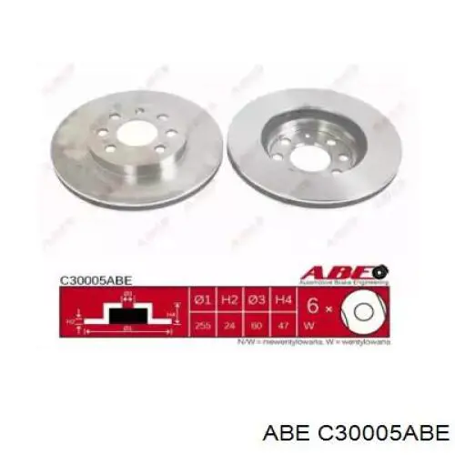 C30005ABE ABE диск гальмівний передній