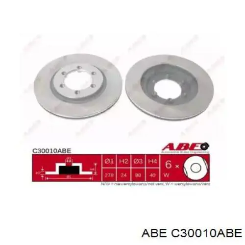 C30010ABE ABE диск гальмівний передній