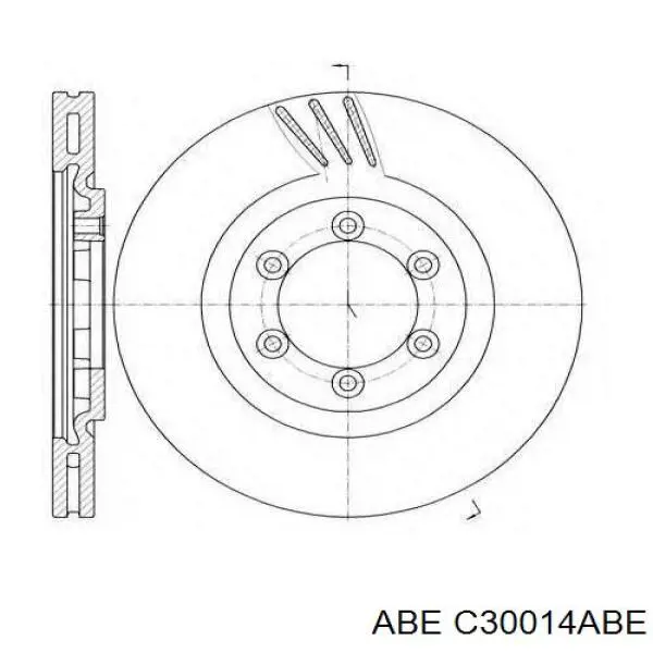Диск гальмівний передній ABE C30014ABE