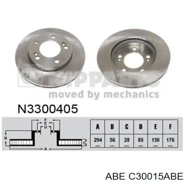 C30015ABE ABE Гальмо дискове переднє